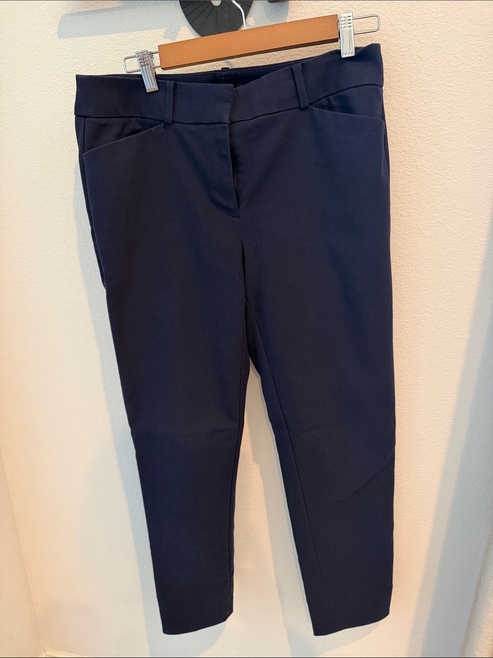 LOFT Women's Navy Tapered Ankle Trousers